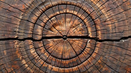   A tight shot of split wood, displaying two halves and a circular hollow at its heart