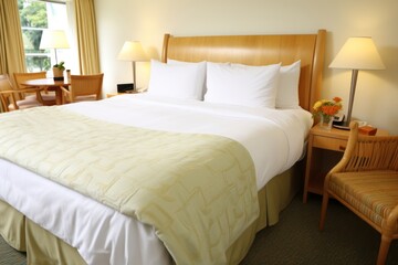 Hotel bedroom furniture cushion.