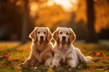 Golden retriever puppy animal mammal dog. - obrazy, fototapety, plakaty