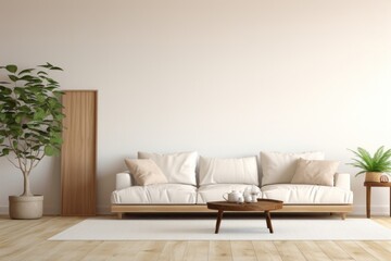 Fototapeta premium Living room interior mock up architecture furniture cushion.