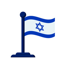 Israel flag Isolated on white background. National flag of Israel. Vector illustration flat design. Happy Israeli independence day.