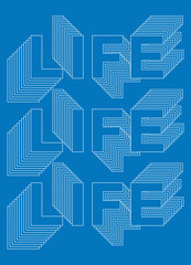 Artwork design, illustration for T-shirt design, printing, poster. Modern life typography