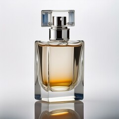 Perfume cologne on plain background
