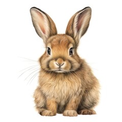 Fototapeta premium Rabbit outline drawing mammal.