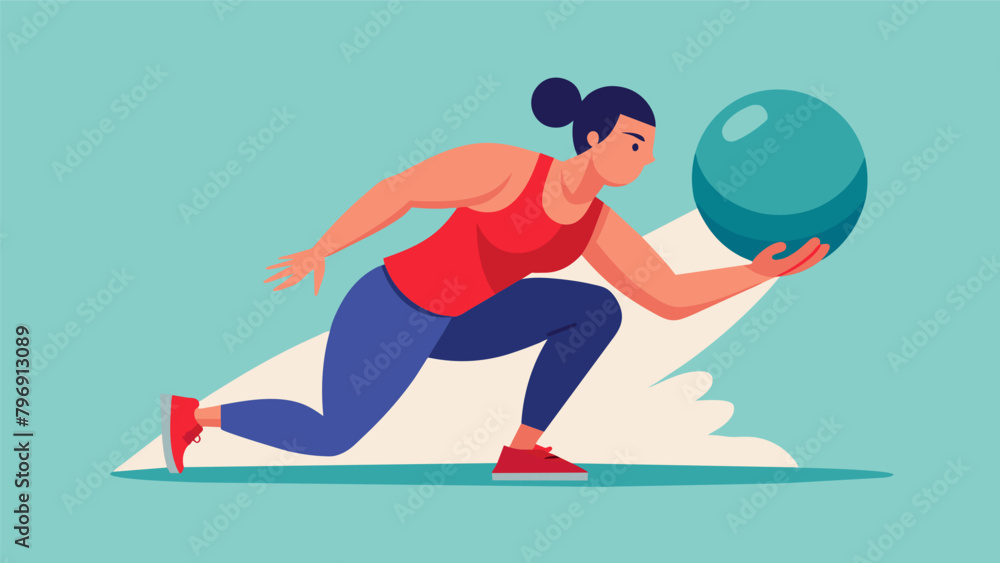 Poster using a recovery ball a fighter applies pressure to tight muscles helping to release knots and impro