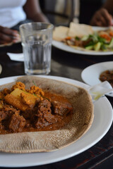 Delightful Ethiopian Meal Presentation, Culinary World Tour, Food and Street Food