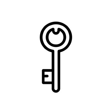recommend clip art: Vector Key Icon, Black Line Art, Security and Access Concept