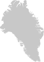 Fototapeta premium Gray Map of Greenland