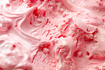 Strawberry frozen yogurt background or ice cream