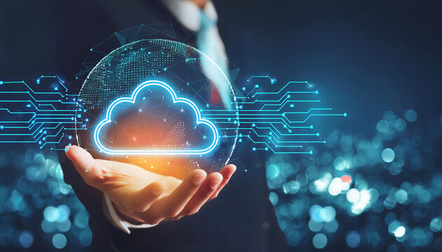 An abstract representation of cloud computing infrastructure