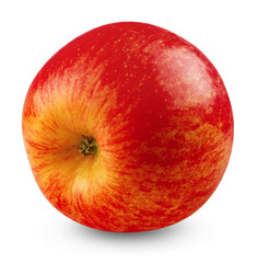 Red apple isolated on transparent background.
