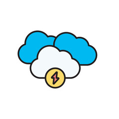 Storm icon design with white background stock illustration