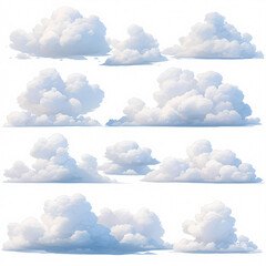 Vibrant White Clouds in Sky - Perfect for Advertising and Design Projects