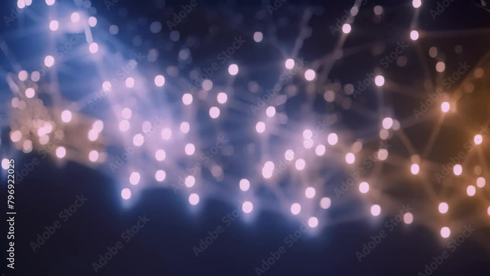 Leinwandbilder abstract technology background with connecting dots and lines. connection structure. vector illustra