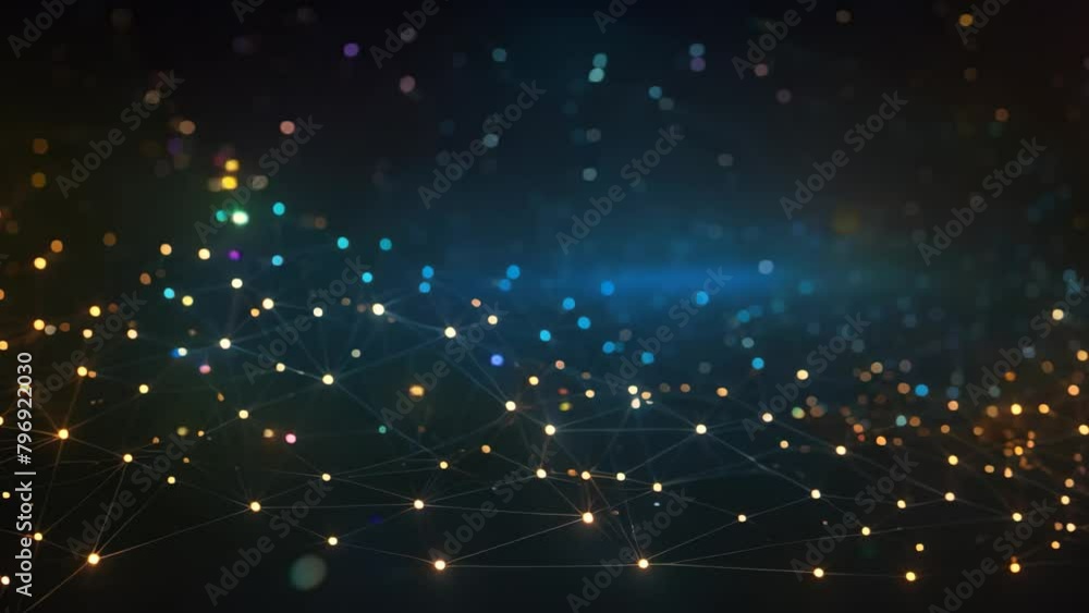 Leinwandbilder 3d rendering of abstract technology background. network connection structure. big data visualization