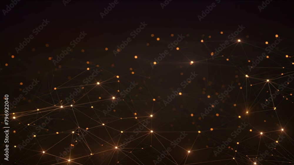 Leinwandbilder abstract technology background with connecting dots and lines. network concept. 3d rendering, digita
