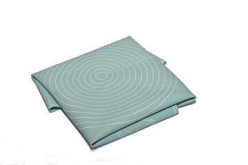 Rubber mat for preparing dough. There are markings on the mat.