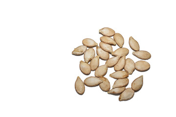 Background PNG. Pumpkin seeds lie in a heap on the surface.