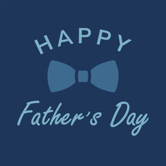Fototapeta premium Happy Fathers Day greeting card with bow tie. Our First Fathers Day. Vector illustration.