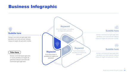 Flat business infographic diagram vector slide presentation template