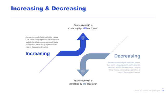 Flat business infographic diagram vector slide presentation template
