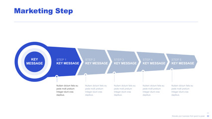 Flat business infographic diagram vector slide presentation template