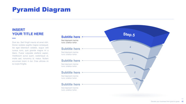 Flat business infographic diagram vector slide presentation template
