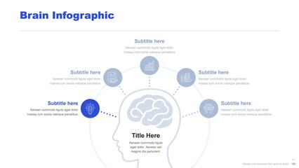 Flat business infographic diagram vector slide presentation template