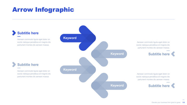 Flat business infographic diagram vector slide presentation template