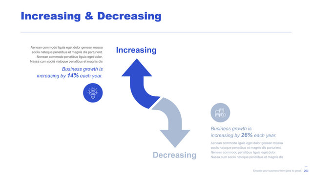 Flat business infographic diagram vector slide presentation template