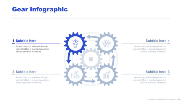 Flat business infographic diagram vector slide presentation template