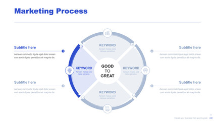 Flat business infographic diagram vector slide presentation template