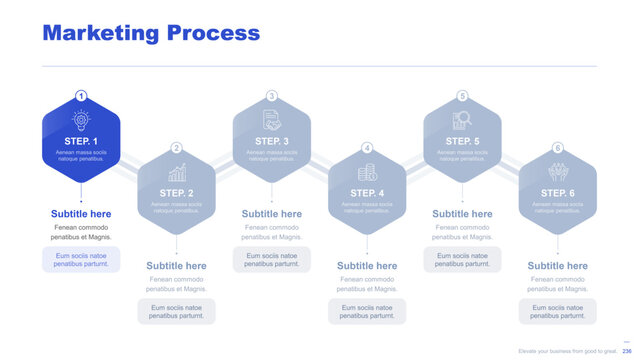Flat business infographic diagram vector slide presentation template