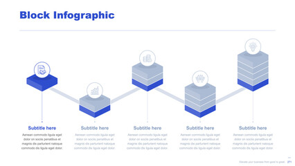 Flat business infographic diagram vector slide presentation template