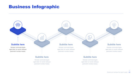 Flat business infographic diagram vector slide presentation template