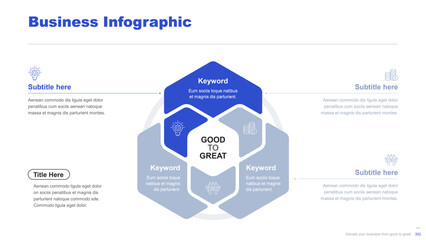 Flat business infographic diagram vector slide presentation template