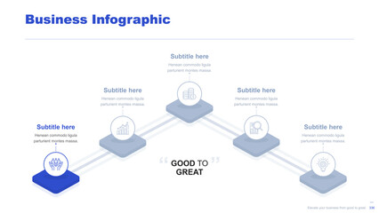 Flat business infographic diagram vector slide presentation template