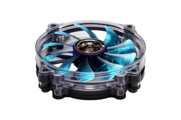 Plastic Cooling Fan on transparent background.