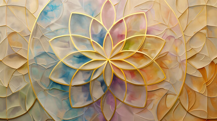 flower of life symbol.  abstract background with flower of Life.