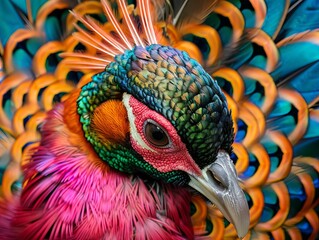 Vibrant Feathered Creature