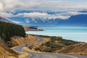 Road in New Zealand mountains