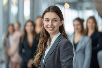 Confident young professional woman in business attire
