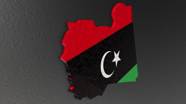 Libya map 3d. 3d map of Libya.