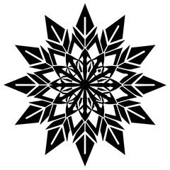 snowflake silhouette vector illustration svg file