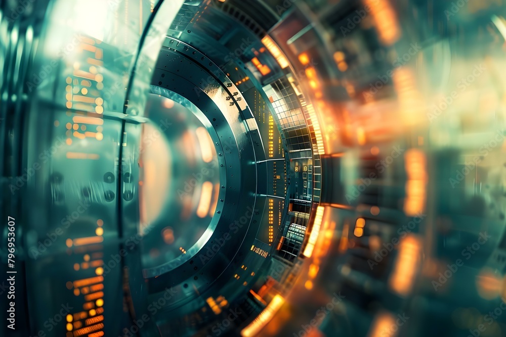 Poster data breach cybersecurity incident with digital data compromised from secure vault. concept data bre