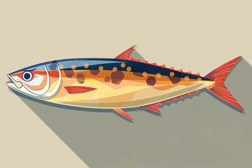 Featuring a clean and straightforward design, the flat icon of canned tuna fish includes an additional bonus pictogram for added visual interest  8K , high-resolution, ultra HD,up32K HD
