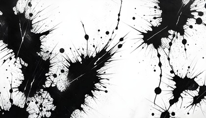 Abstract Black and White Digital Art Painting Graphic Artwork Background SW Design