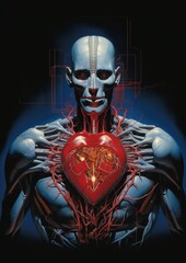 A human heart adult technology futuristic