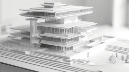 white architectural model