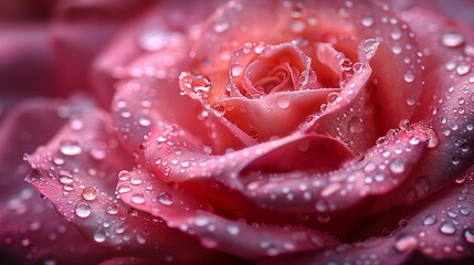 Morning Dew on Blooming Rose, generative ai